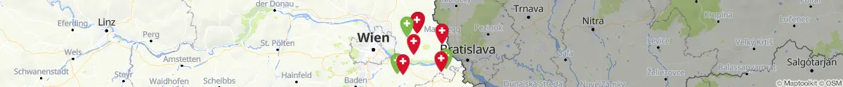 Kartenansicht für Apotheken-Notdienste in der Nähe von Haringsee (Gänserndorf, Niederösterreich)